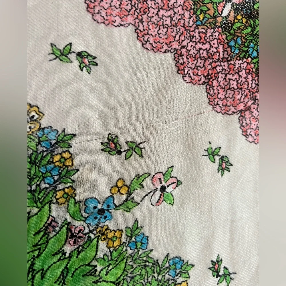 Bimba y Lola scarf bird flower floral multicolored bimba and Lola - Picture 4 of 5
